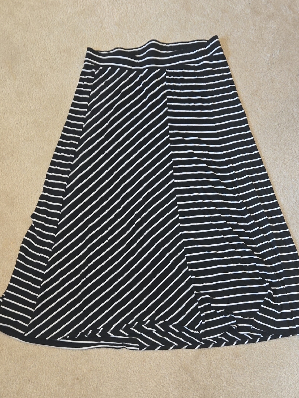 torrid Black & White Striped A-Line Midi Skirt